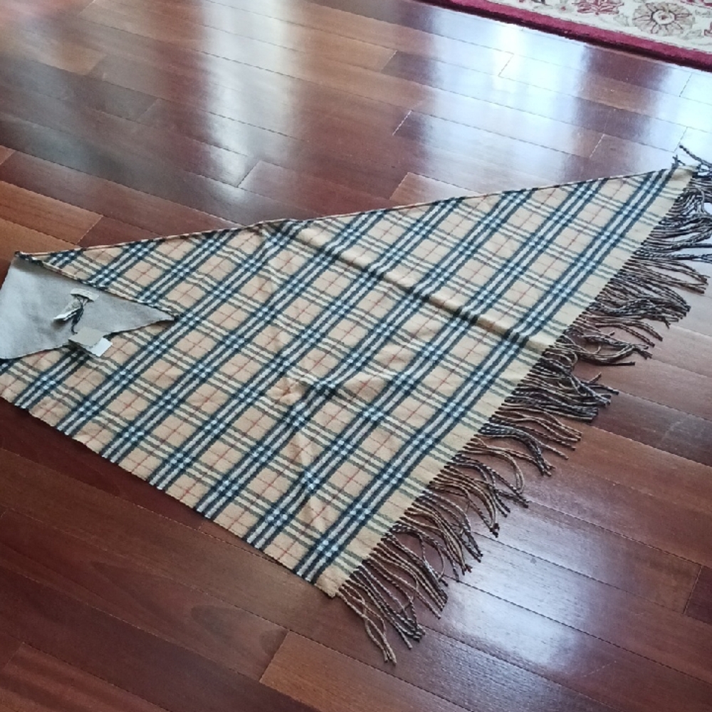 Burberry Plaid Fringe Shawl, Brand New Withv Tags. 100% Authentic